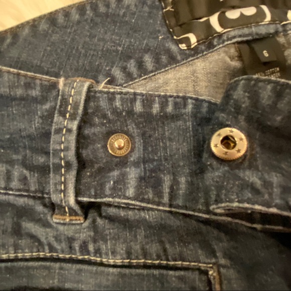 Noir capris denim jeans with attached belt - Picture 7 of 9